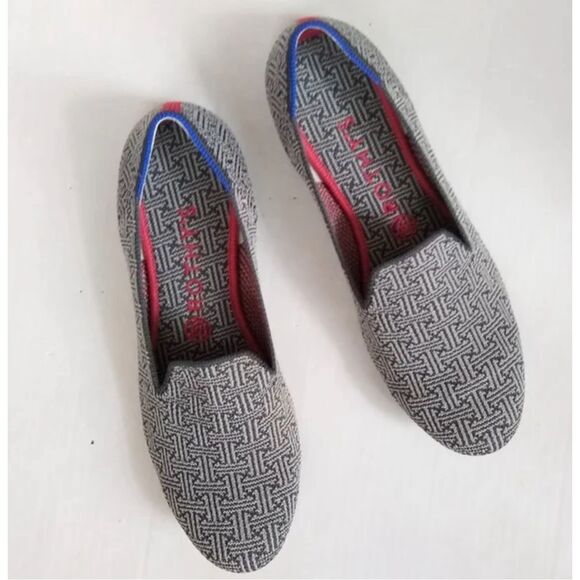 Rothy’s women’s charcoal grid round toe loafer size 8.5 - Picture 2 of 12